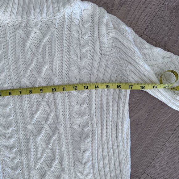 Fisherman Aran Cable Knit Sweater sz M - Ivory - Picture 5 of 11